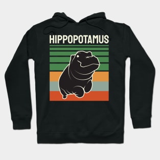 Vintage Cute Funny Hippopotamus Hoodie